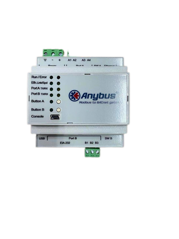 Anybus Modbus to BACnet gateway allows Modbus slave devices to communicate on a BACnet network